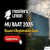 Masters’ Union Begins MU BAAT 2026 Round 4 Registration For PGP TBM; Apply By March 1 @mastersunion.org